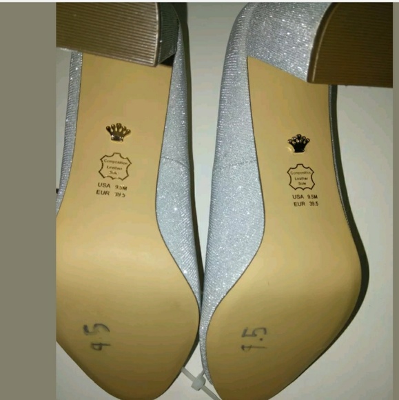 SOLD Nina "Farlyn" Dress Pumps Silver Metallic 9.5 - Picture 4 of 8